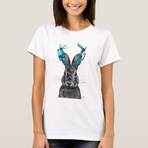 Jackalope with Turquoise Antlers T-Shirt