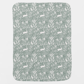 Jackalopes - sage green baby blanket