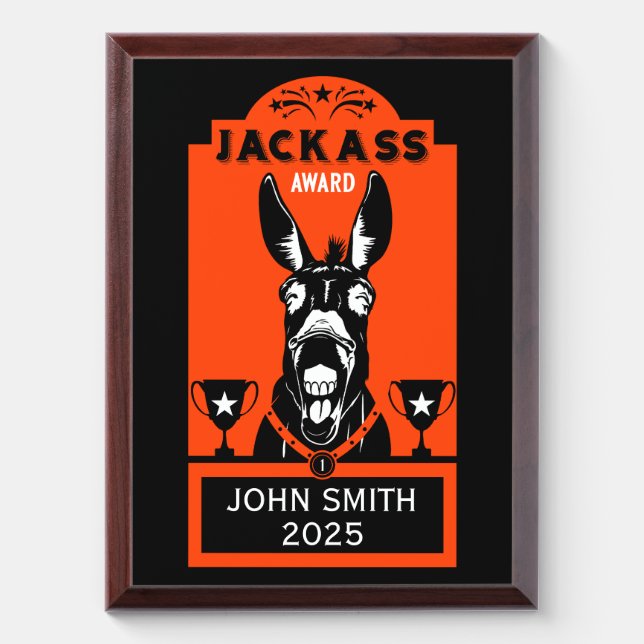 Jackass Award Plaque (Vertical)