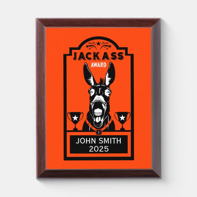 Jackass Award Plaque (Vertical)