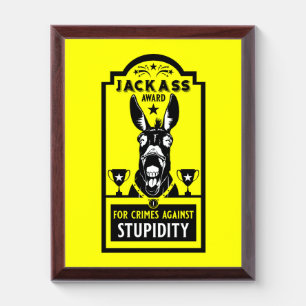 Jackass Award Plaque