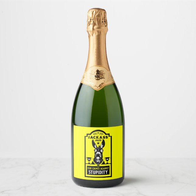 Jackass Award Sparkling Wine Label (Front)