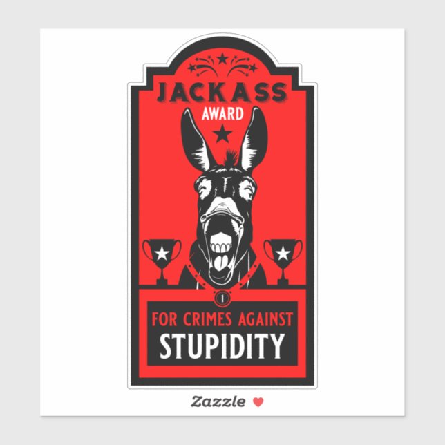 Jackass Award Sticker (Sheet)