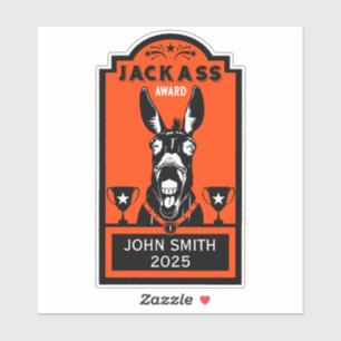 Jackass Award Sticker