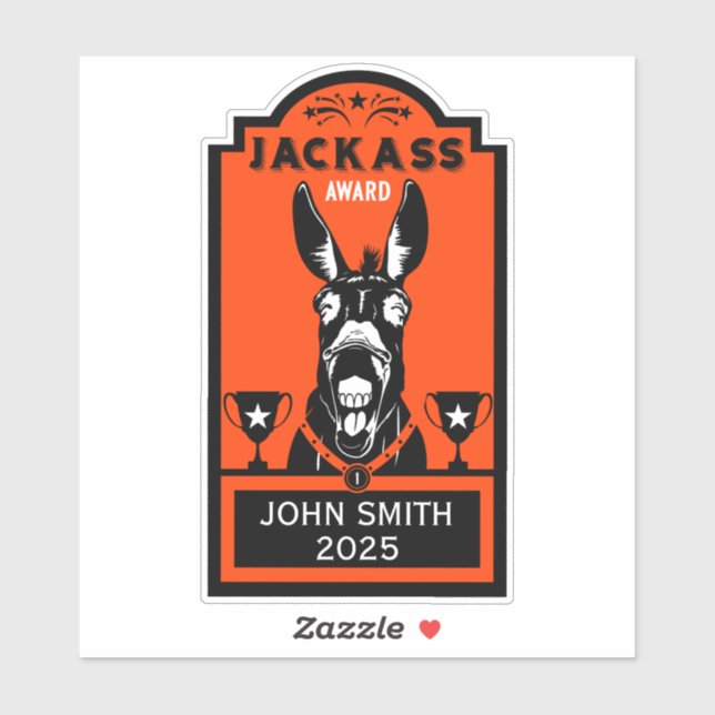 Jackass Award Sticker (Sheet)