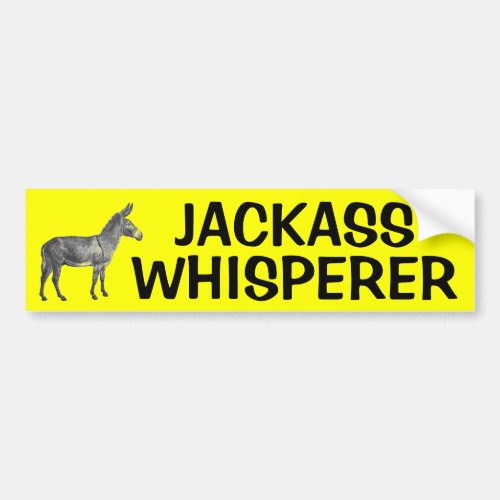 JACKASS WHISPERER BUMPER STICKER