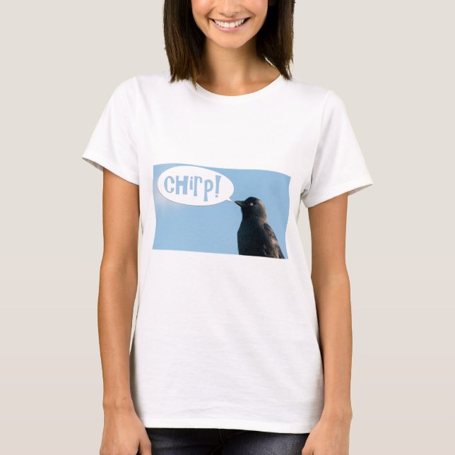 Jackdaw (Corvus monedula) says chirp. T-Shirt (Front)
