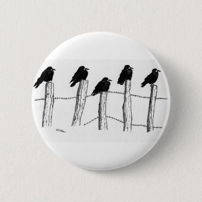 Jackdaws Pinback Button (Front)