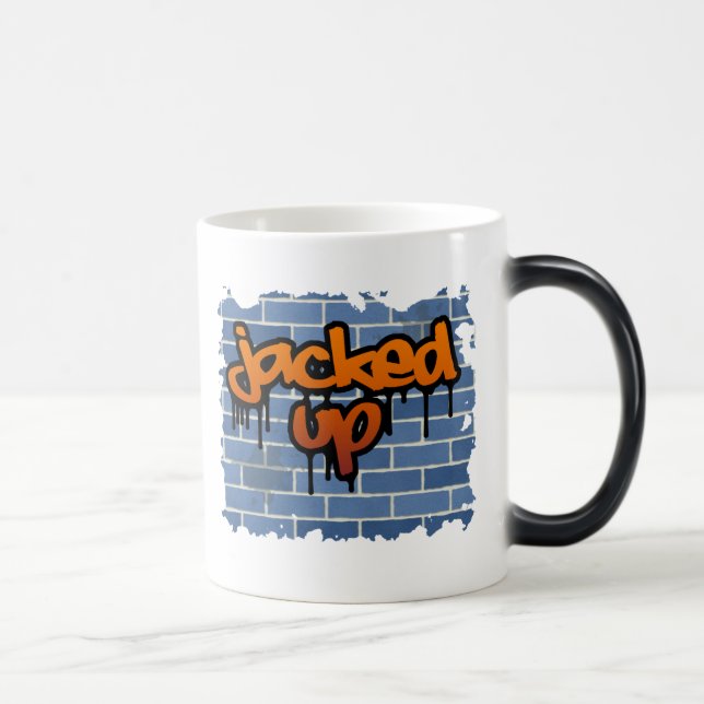 jacked up graffiti  design color morph mug  (Right)