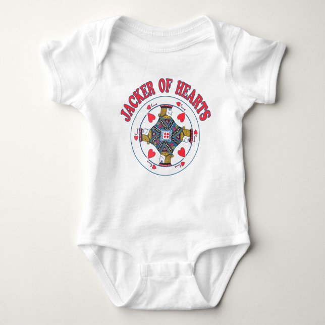 Jacker of Hearts Baby Bodysuit (Front)