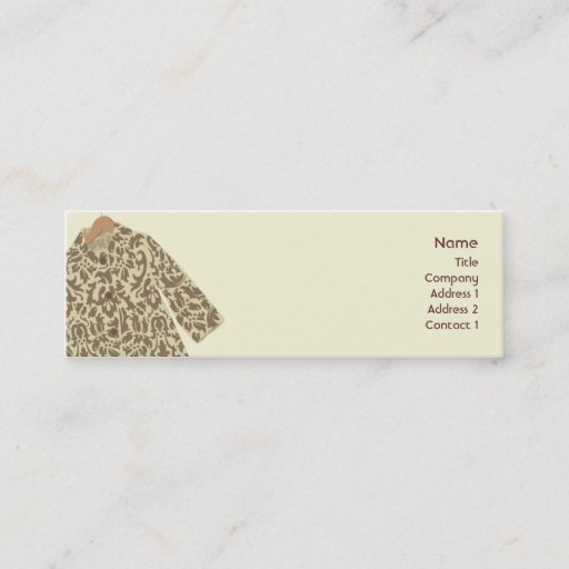 Customizable Jacket - Skinny Business Card Template
