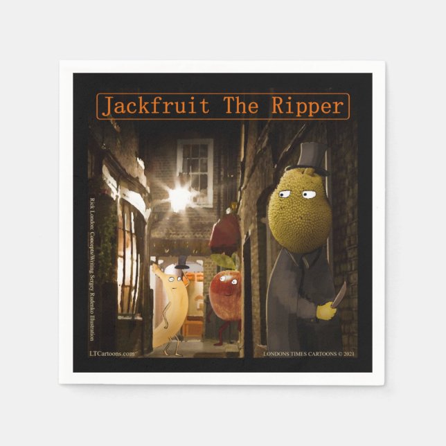 Jackfruit The Ripper Funny Rick London Napkins (Front)