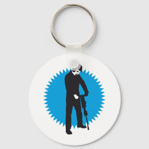 jackhammer worker keychain