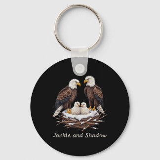 Jackie And Shadow Bald Eagle Fan Club Vintage Life Keychain