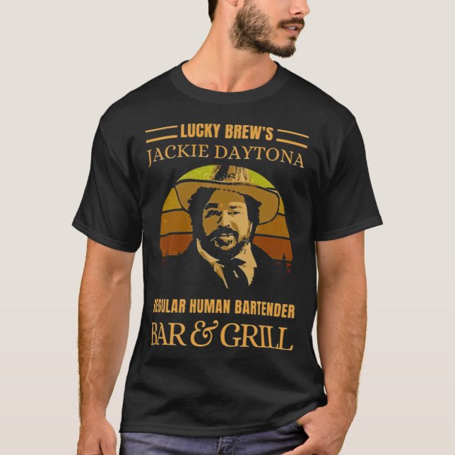 Jackie Daytona Regular Human Bartender Wwdits T-Shirt (Front)
