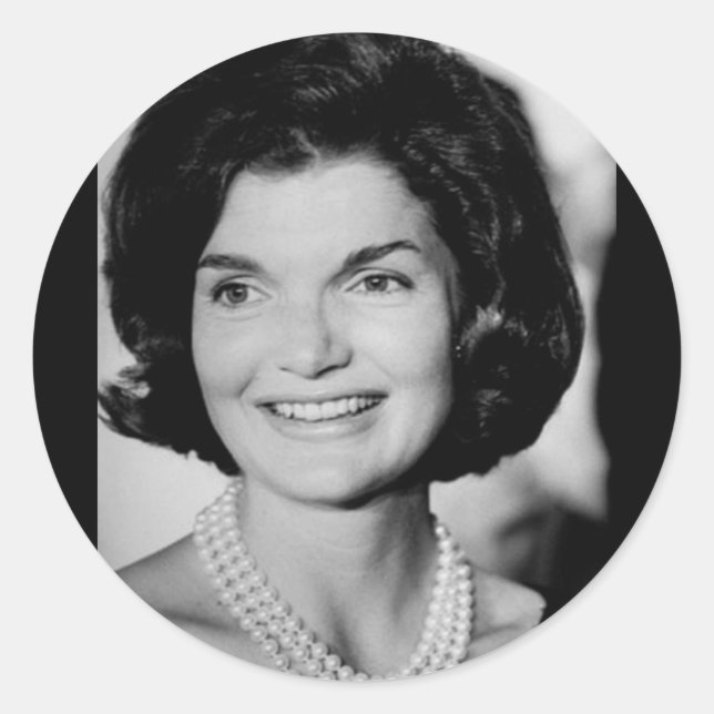 Jackie Kennedy Classic Round Sticker (Front)