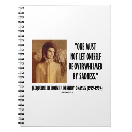 Jackie Kennedy Portrait Not Let Oneself Sadness Notebook