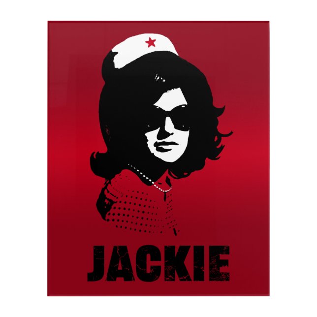 Jackie Kennedy Revolutionary Graphic Red Star Acrylic Print (Front)