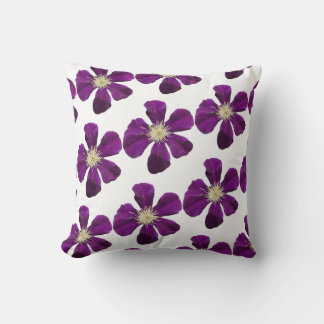Jackmanii Clematis decor Throw Pillow