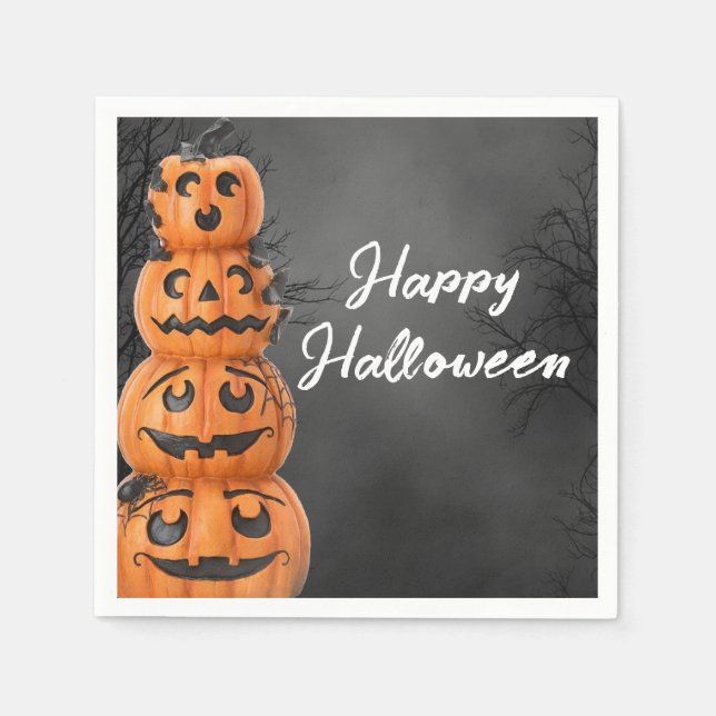 Jackolantern Halloween Party Napkins (Front)