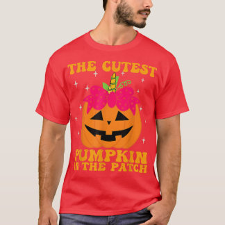 JackOLantern Halloween Pumpkin Unicorn Girl Toddle T-Shirt