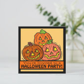 Jackolantern pumpkin family friendly party invites (Standing Front)