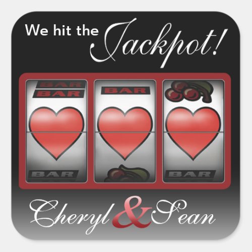 Jackpot Hearts Were Doing It In Vegas Sticker