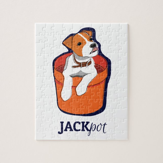 "Jackpot" Jack Russell Terrier Puzzle (Vertical)