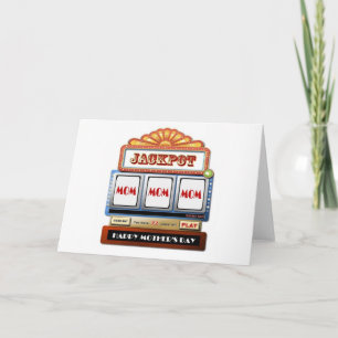 JACKPOT MOM MOM MOM Mother's Day Card Slot M