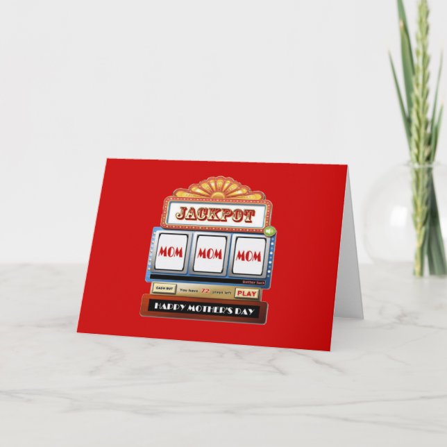 JACKPOT MOM Mother's Day Slot Card (Front)