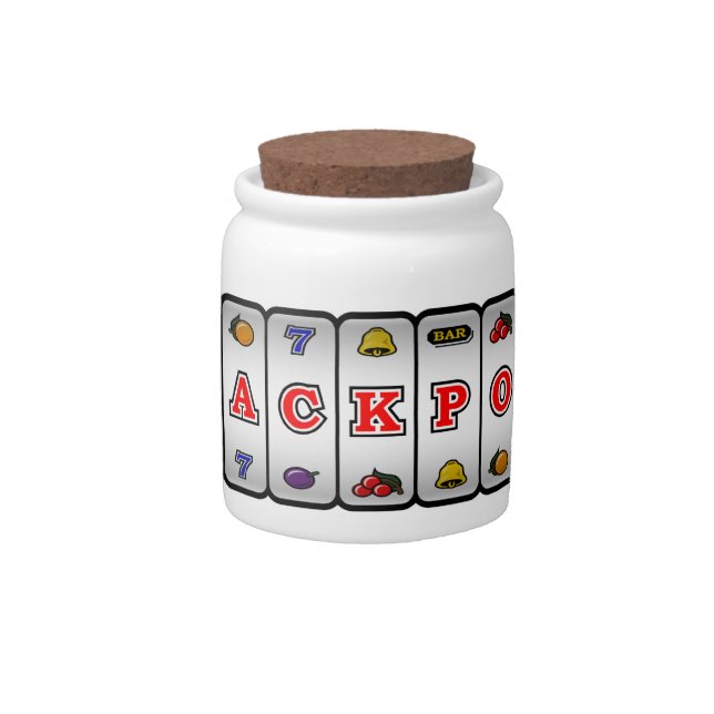 Jackpot Slot Machine Candy Jar (Front)