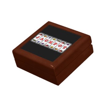 Jackpot Slot Machine Gift Box (dark) by DryGoods at Zazzle