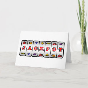 Jackpot Slot Machine Greeting Card (light)