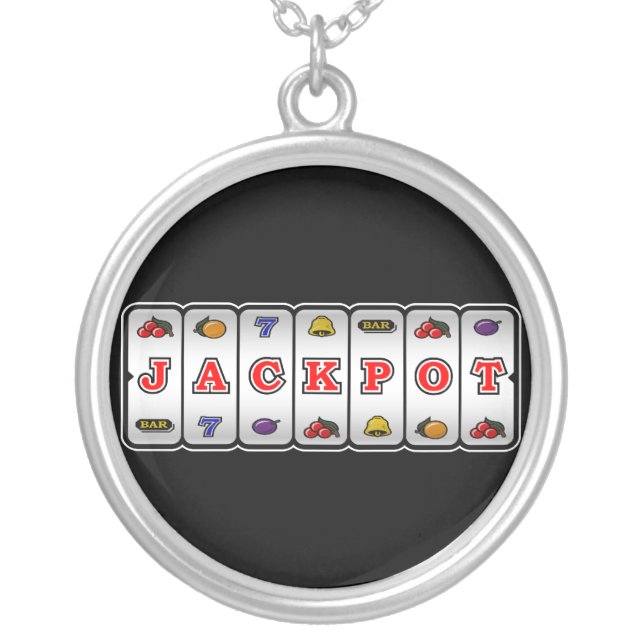 Jackpot Slot Machine Necklace (dark) (Front)