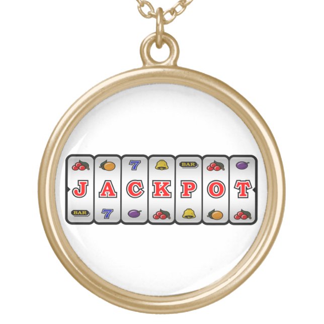 Jackpot Slot Machine Necklace (light) (Front)