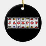 Jackpot Slot Machine Ornament (dark) at Zazzle