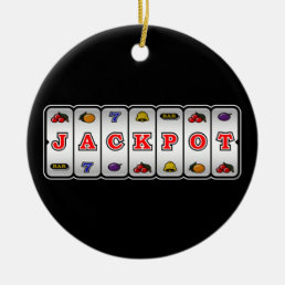 Jackpot Slot Machine Ornament (dark)