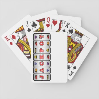 Jackpot Slot Machine Playing Cards (light) by DryGoods at Zazzle