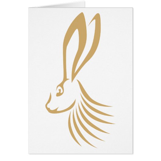 Jackrabbit in Swish Drawing Style Cards (Front)