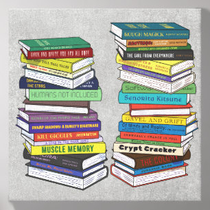 Jack's Books Canvas Photo Tile