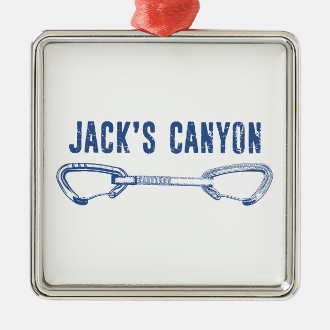 Jack's Canyon Arizona Rock Climbing Quickdraw Metal Ornament (Front)