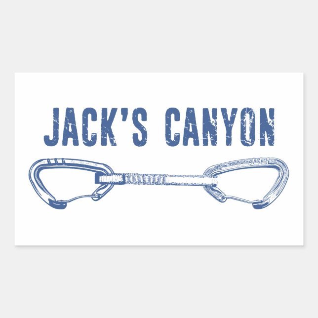 Jack's Canyon Arizona Rock Climbing Quickdraw Rectangular Sticker (Front)