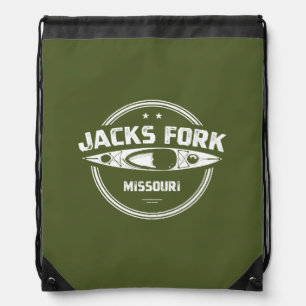 Jacks Fork River Missouri Kayaking Drawstring Bag