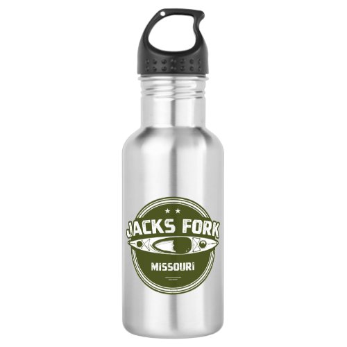 Jacks Fork River Missouri Kayaking Stainless Steel Water Bottle