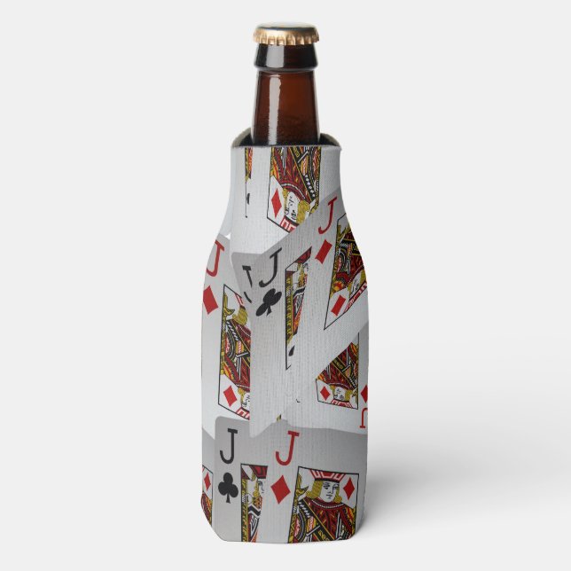 Jacks In A Layered Pattern, Stubby Bottle Holder Bottle Cooler (Bottle Front)