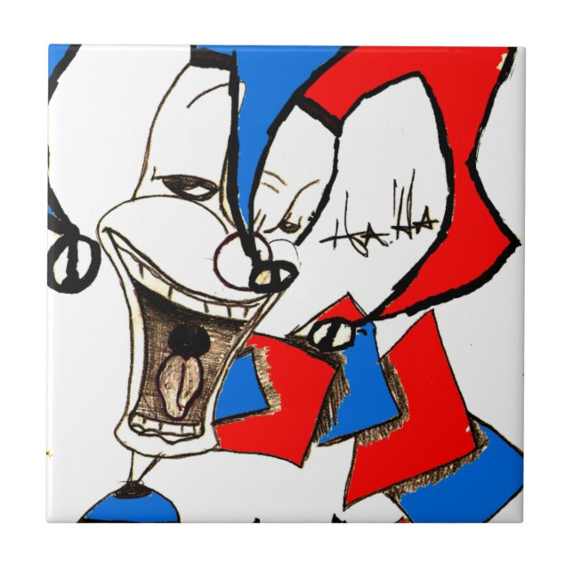 Jacks in the Box (Clown Sketch) Tile (Front)