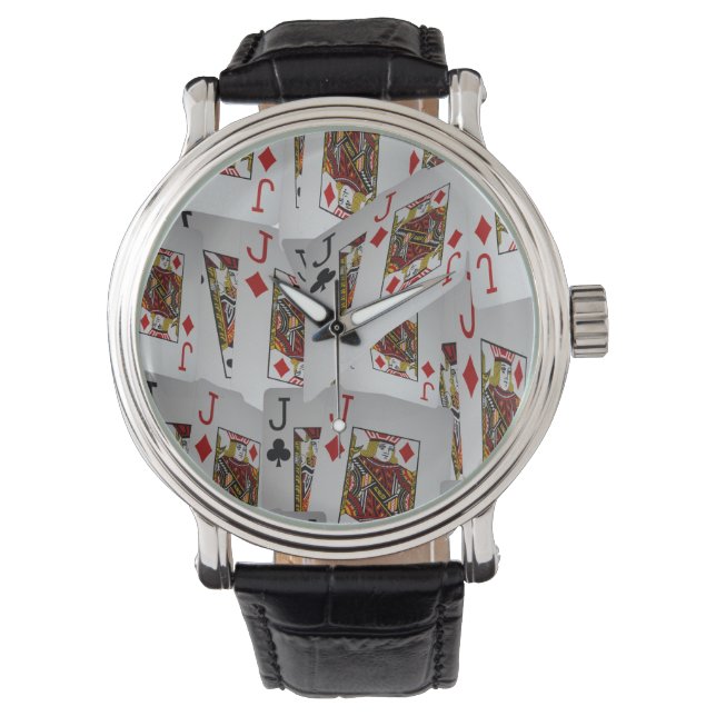 Jacks Poker Cards Pattern, Watch (Front)