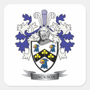 Jackson Coat of Arms Square Sticker