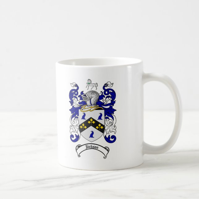 JACKSON FAMILY CREST -  JACKSON COAT OF ARMS COFFEE MUG (Right)