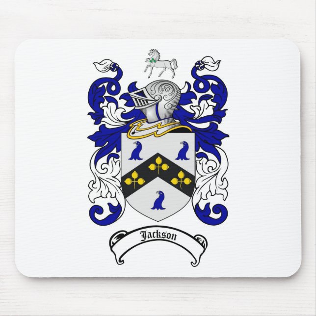 JACKSON FAMILY CREST -  JACKSON COAT OF ARMS MOUSE PAD (Front)